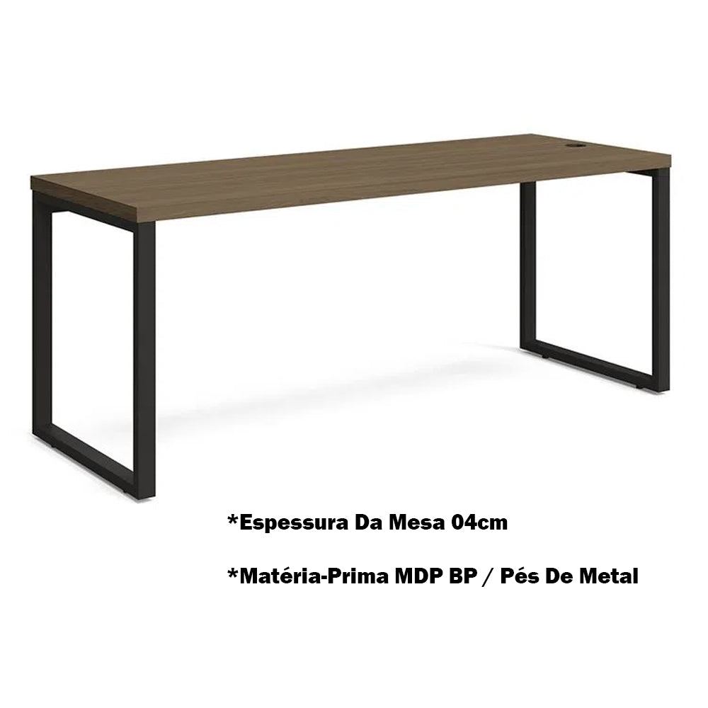 MESA COM GAVETEIRO ESCRITÓRIO HOME OFFICE 1,9M 2 GAVETAS KAPPESBERG