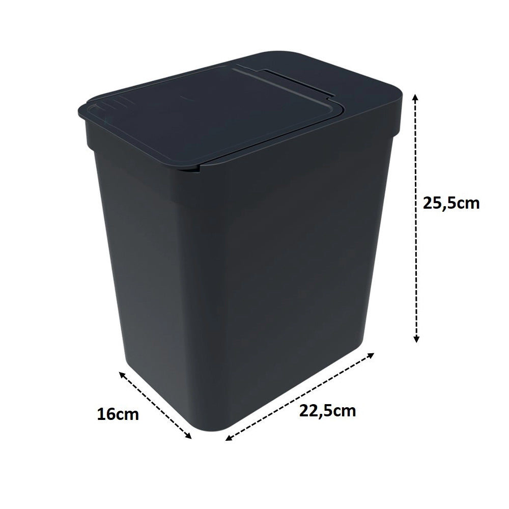 LIXEIRA COM PORTA SACOS 5 LITROS COM TAMPA OPEN/ STOP COZINHA BANHEIRO