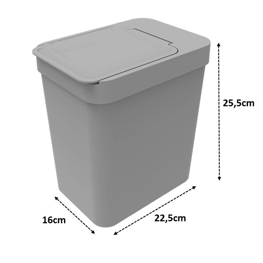 LIXEIRA COM PORTA SACOS 5 LITROS COM TAMPA OPEN/ STOP COZINHA BANHEIRO