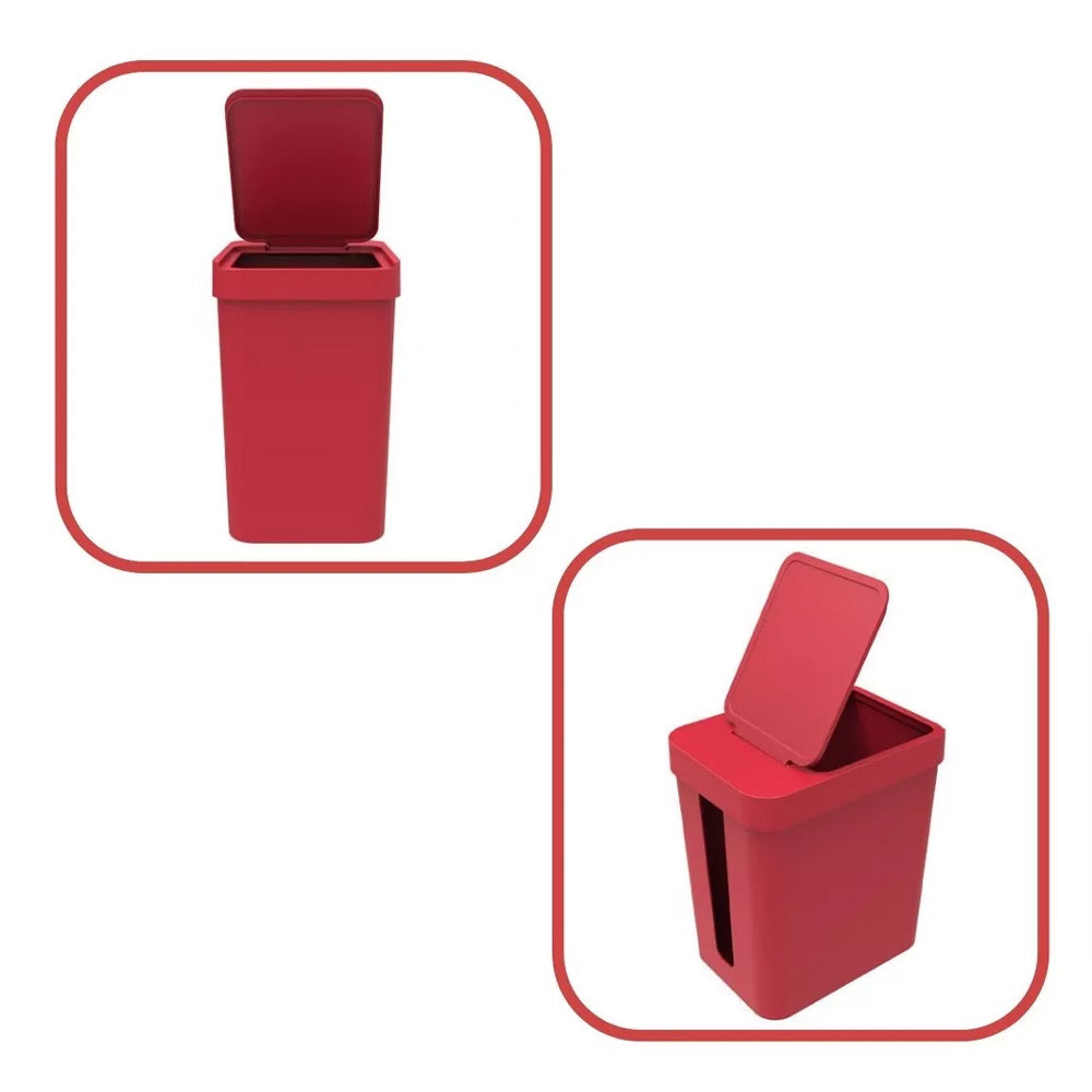 LIXEIRA COM PORTA SACOS 5 LITROS COM TAMPA OPEN/ STOP COZINHA BANHEIRO