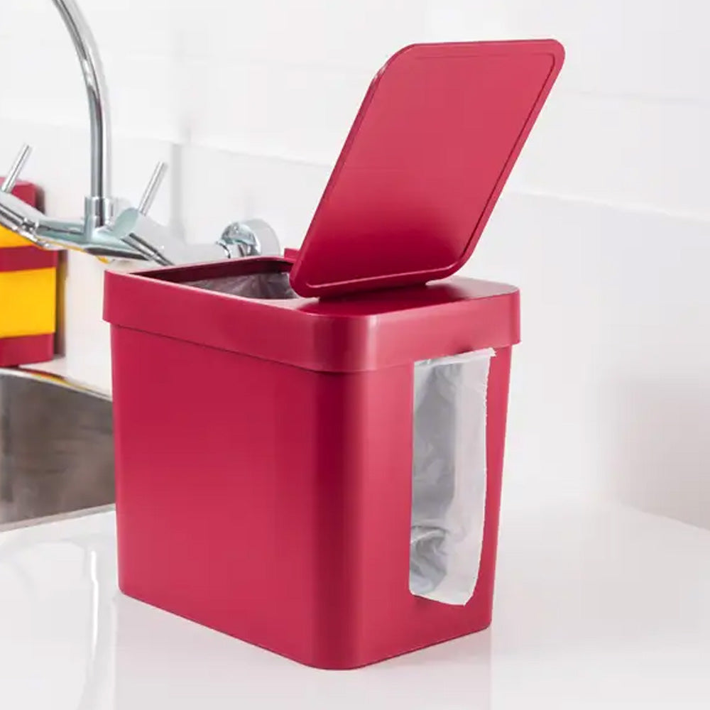 LIXEIRA COM PORTA SACOS 5 LITROS COM TAMPA OPEN/ STOP COZINHA BANHEIRO