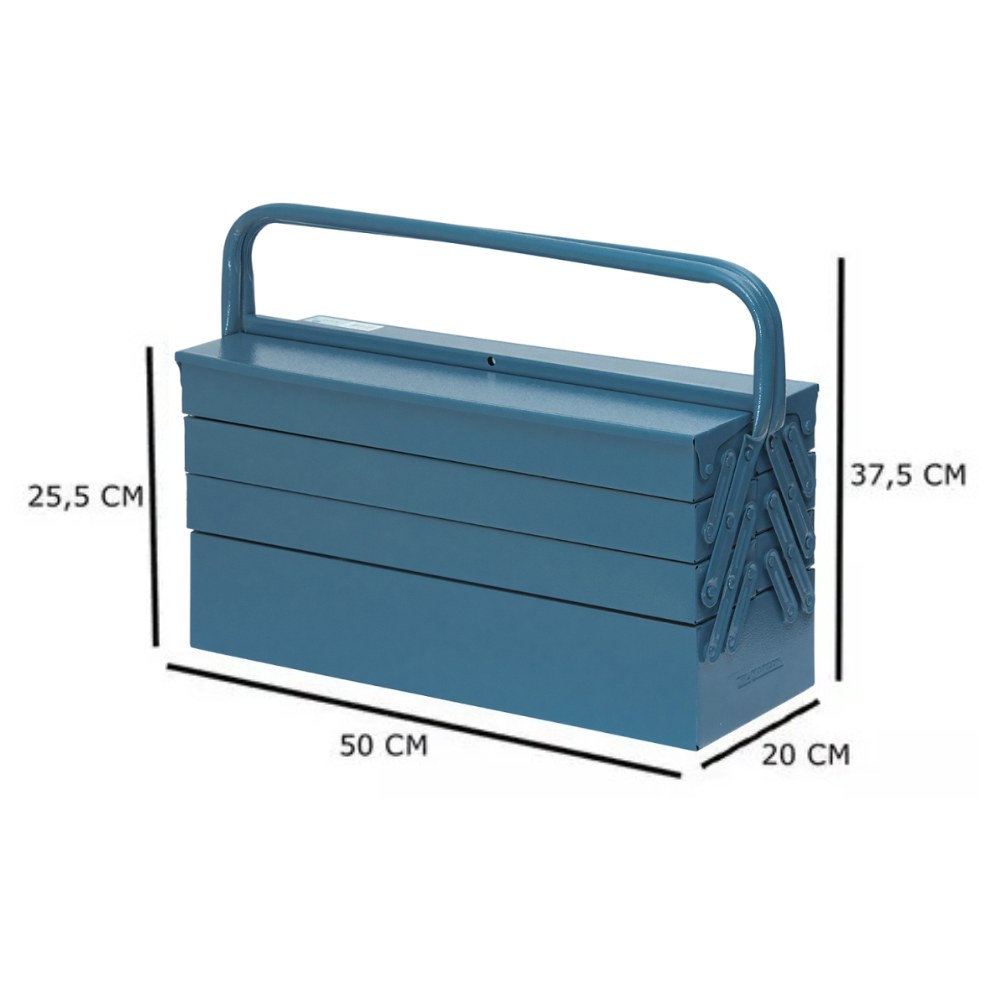 Caixa de Ferramentas Sanfonada 7 Gavetas Marcon 507F Azul