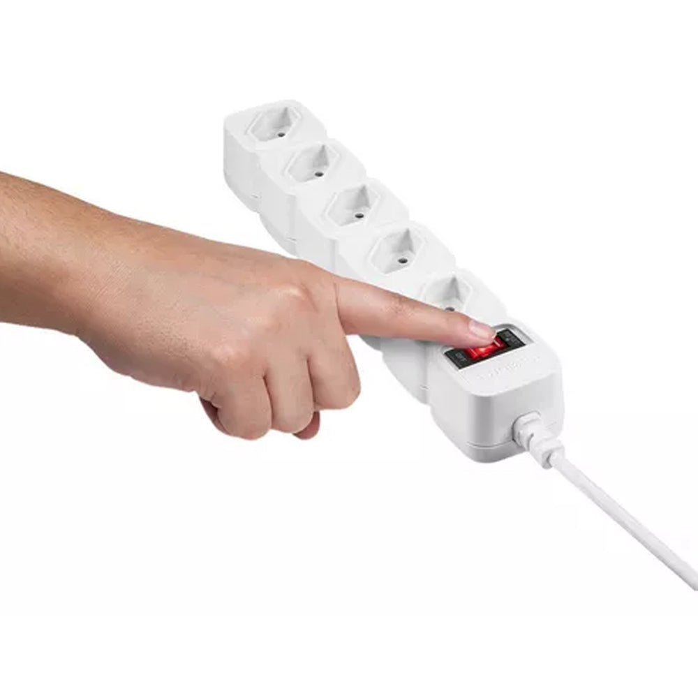 FILTRO DE LINHA PROTETOR INTELBRAS 5 TOMADAS EPE205 BRANCO