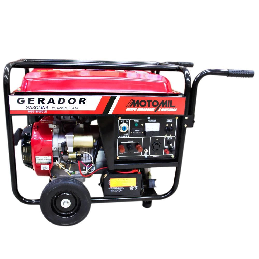 Gerador de Energia a Gasolina Mgg 8000cle - 8 Kva  Bivolt Motomil