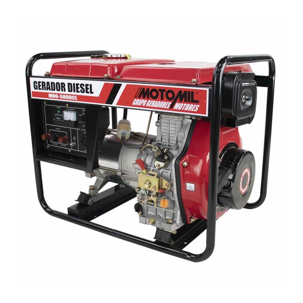 Gerador de Energia a Diesel de 5000w Bivolt 5kva Motomil Mdg-5000