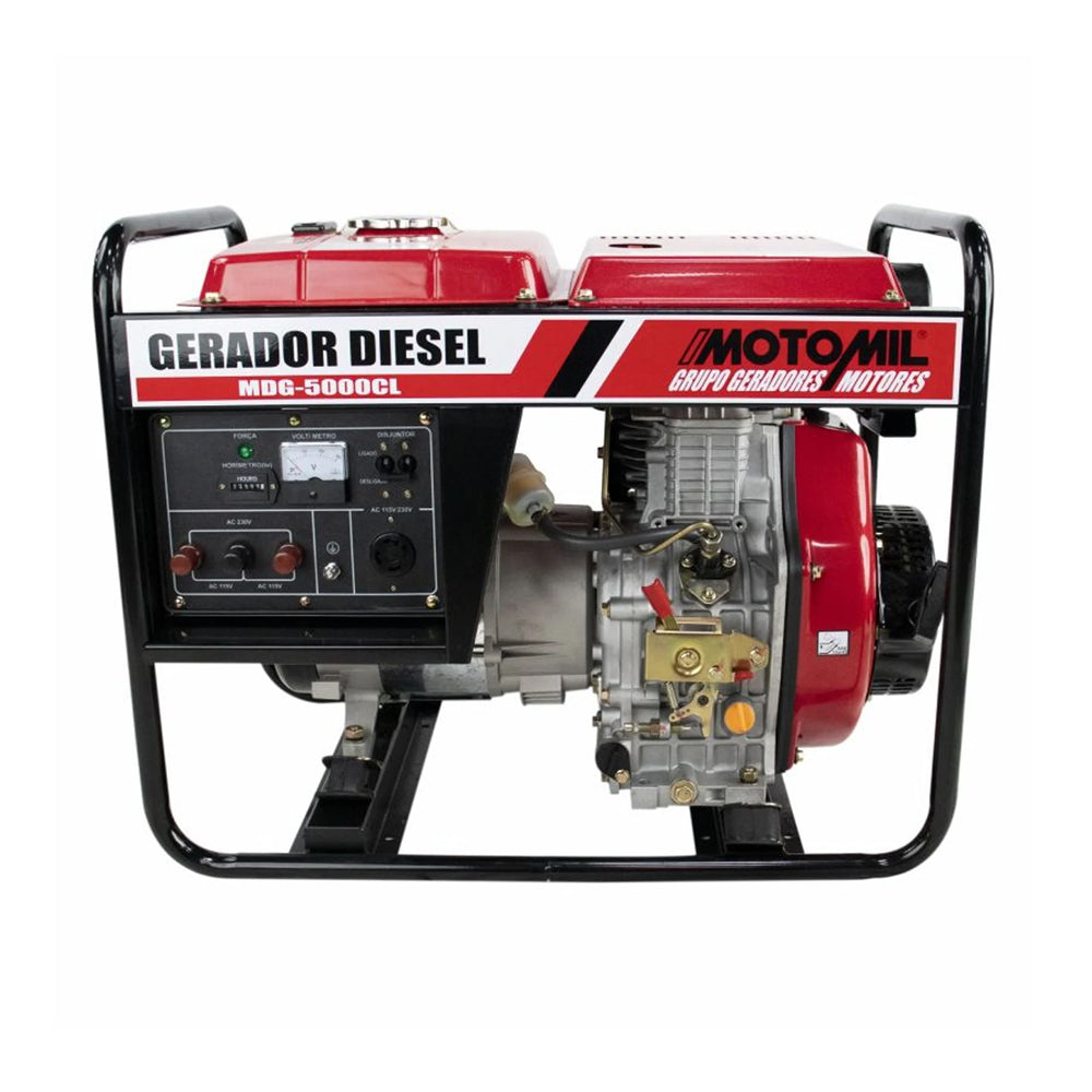 Gerador de Energia a Diesel de 5000w Bivolt 5kva Motomil Mdg-5000