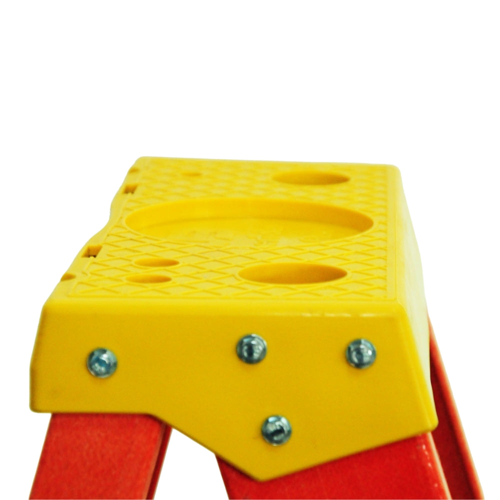 Escada de Aluminio e Fibra Simples Residencial 6 Degraus 1,8 Metros