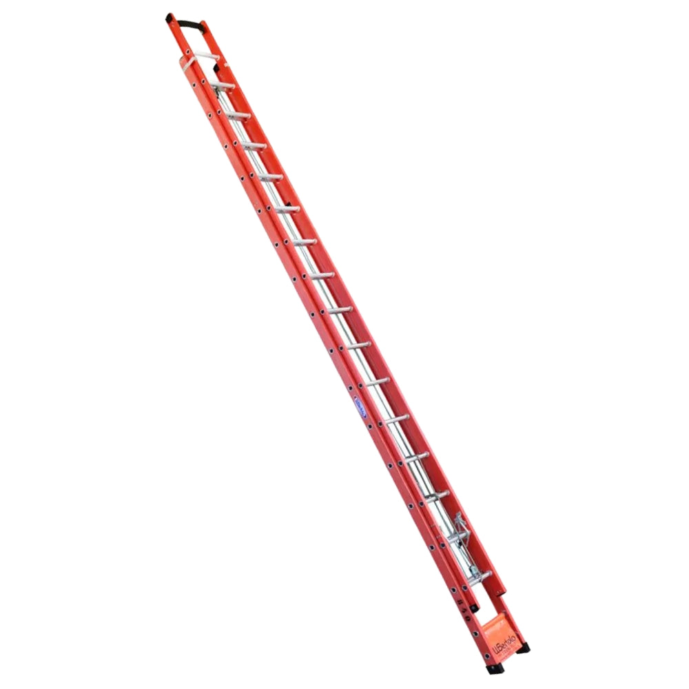 Escada Aluminio e Fibra de Vidro Extensível 8,4 Metros Profissional 27 Degraus com Catraca