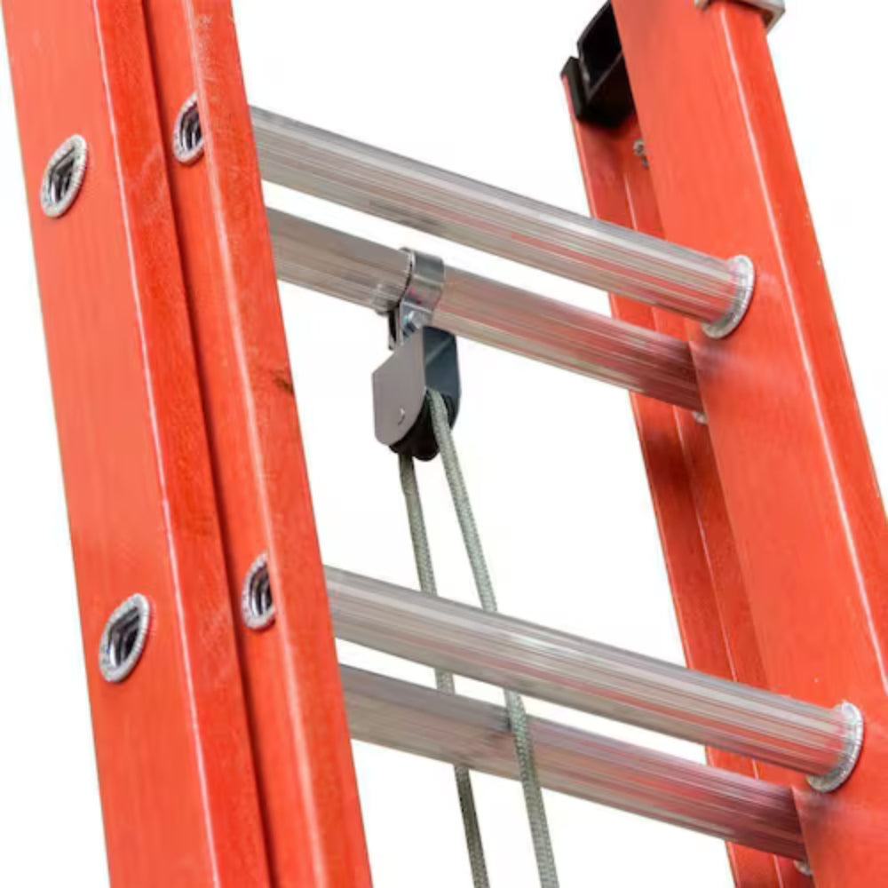 Escada Aluminio e Fibra de Vidro Extensível 8,4 Metros Profissional 27 Degraus com Catraca