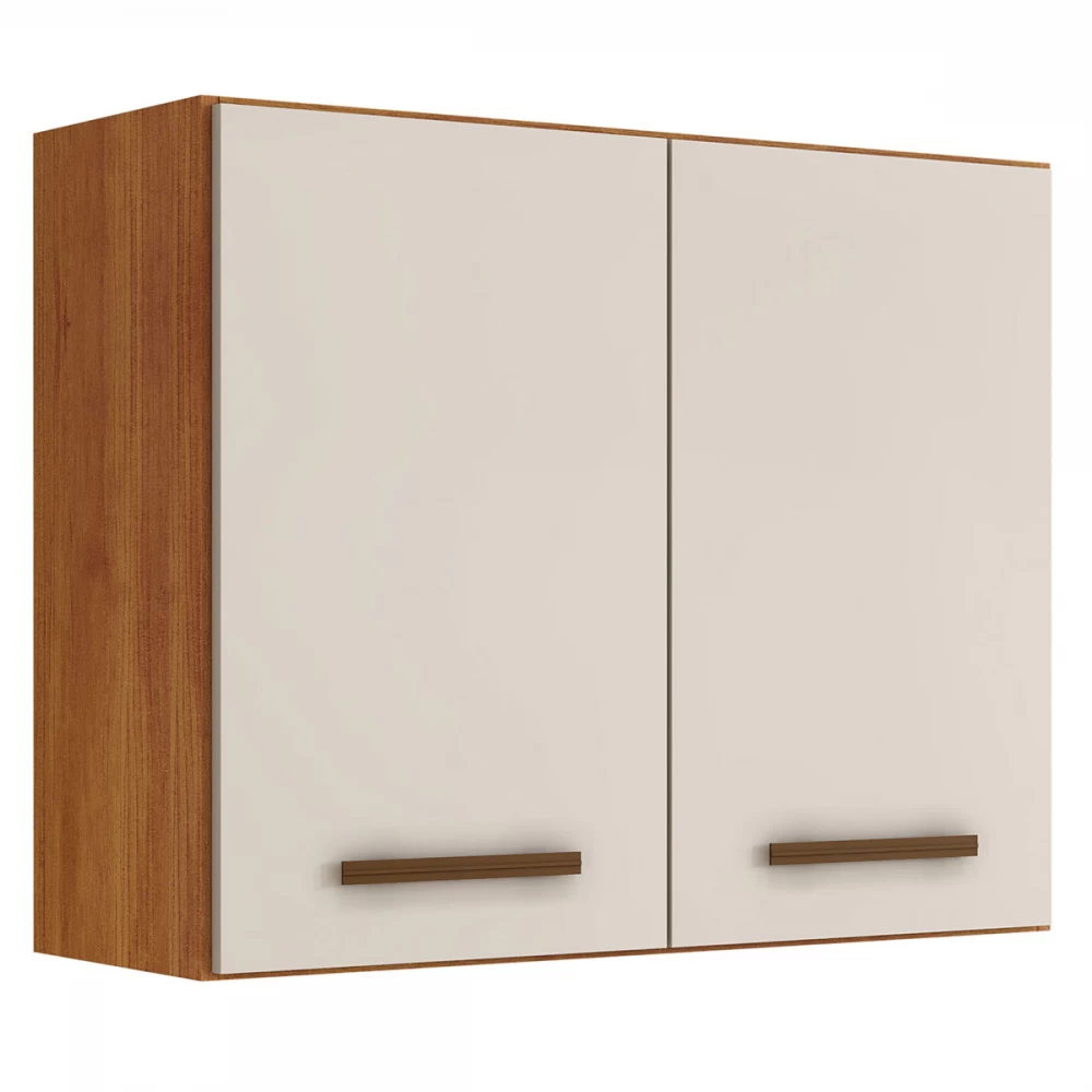 Armário Aéreo 2 Portas para Cozinha Valencia Nature/off White Kaiki