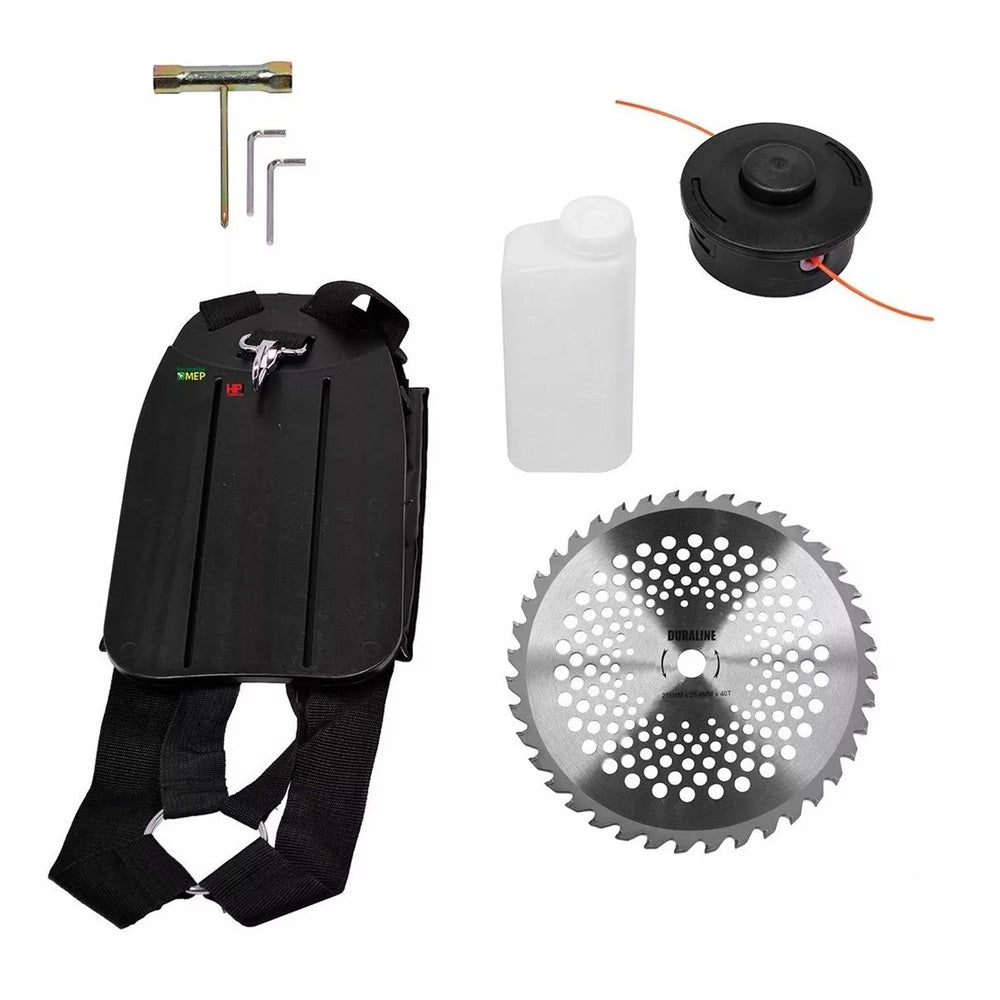 Roçadeira Profissional a Gasolina 3.5Cv Tbc63 2t 63.3Cc Lamina e Carretel Nylon Toyama