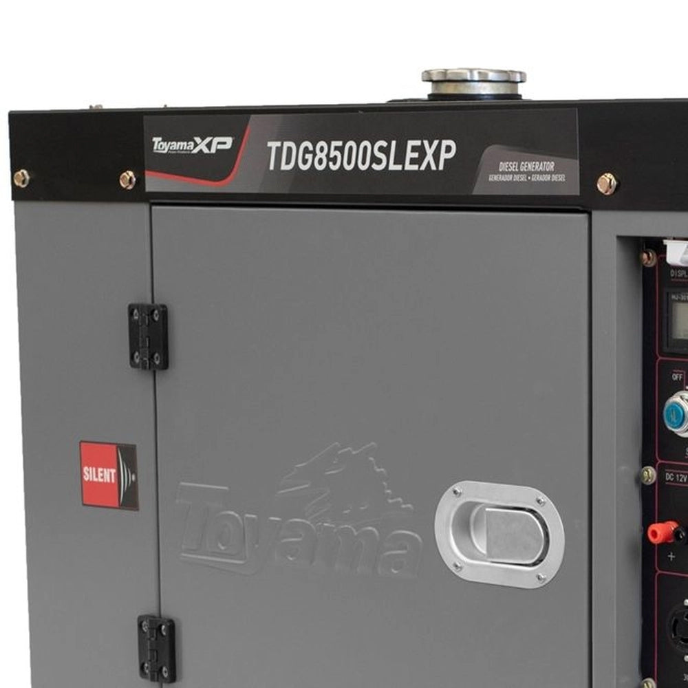 GERADOR ENERGIA A DIESEL TOYAMA TDG8500SLEXP AVR PARTIDA ELÉTRICA 7 KVA CABINADO MONOFASICO BIVOLT