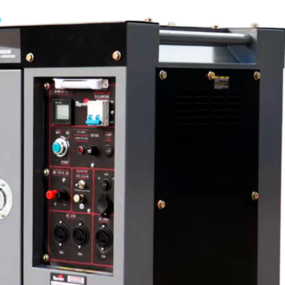 GERADOR ENERGIA A DIESEL TOYAMA TDG8500SLEXP AVR PARTIDA ELÉTRICA 7 KVA CABINADO MONOFASICO BIVOLT