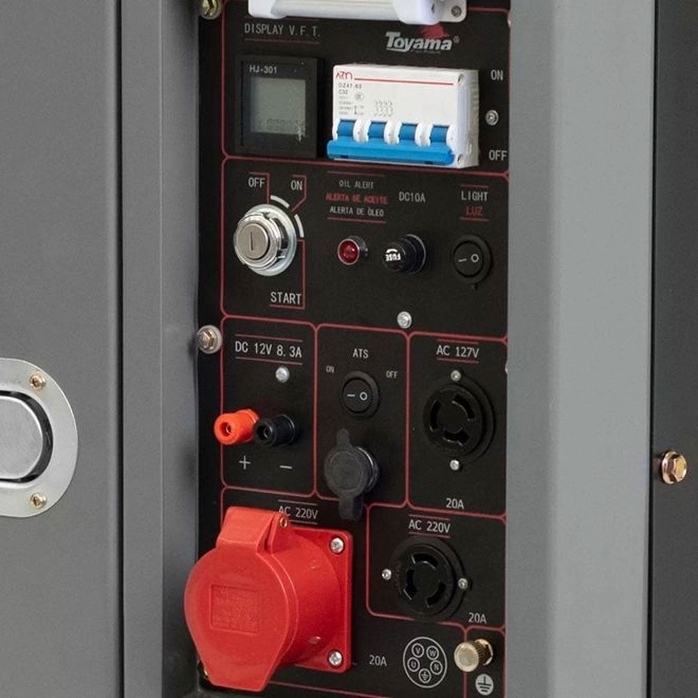 Gerador Cabinado Diesel 13hp Trifasico 220v 7,5kva Apto para Painel Ats Tdg8500sle3dxp Toyama