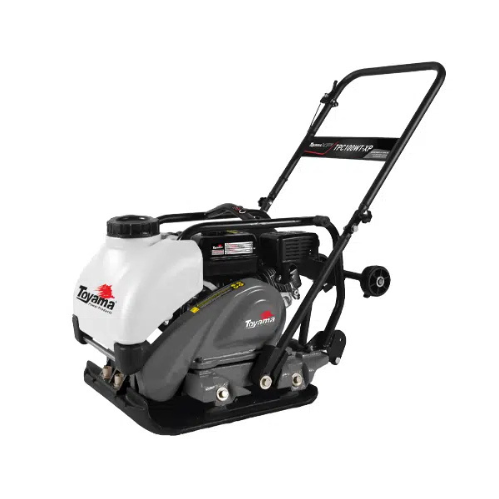 Placa Vibratoria Compactadora A Gasolina Toyama TPC100WT-XP Motor TE65-XP Com Tanque De Agua