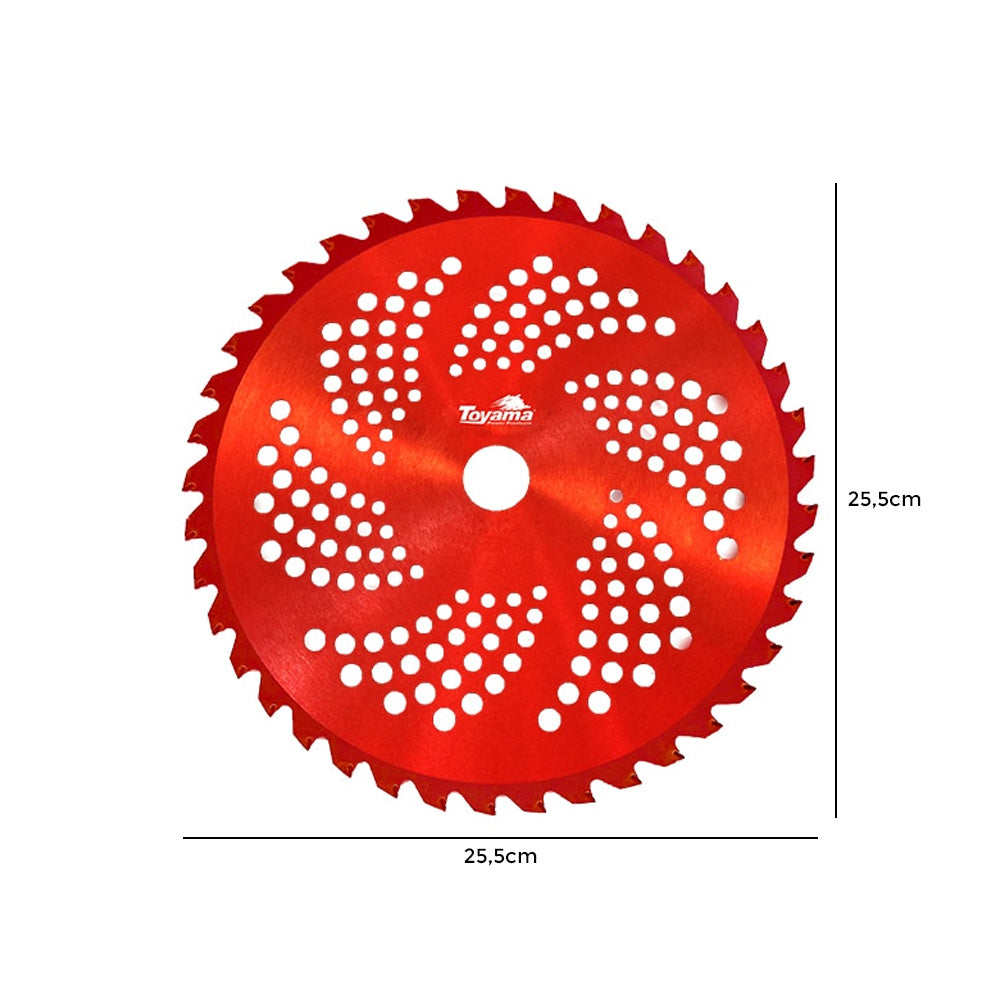 Lamina Roçadeira Circular 40 Dentes Videa Toyama 255×25,4×2,0mm Vermelha