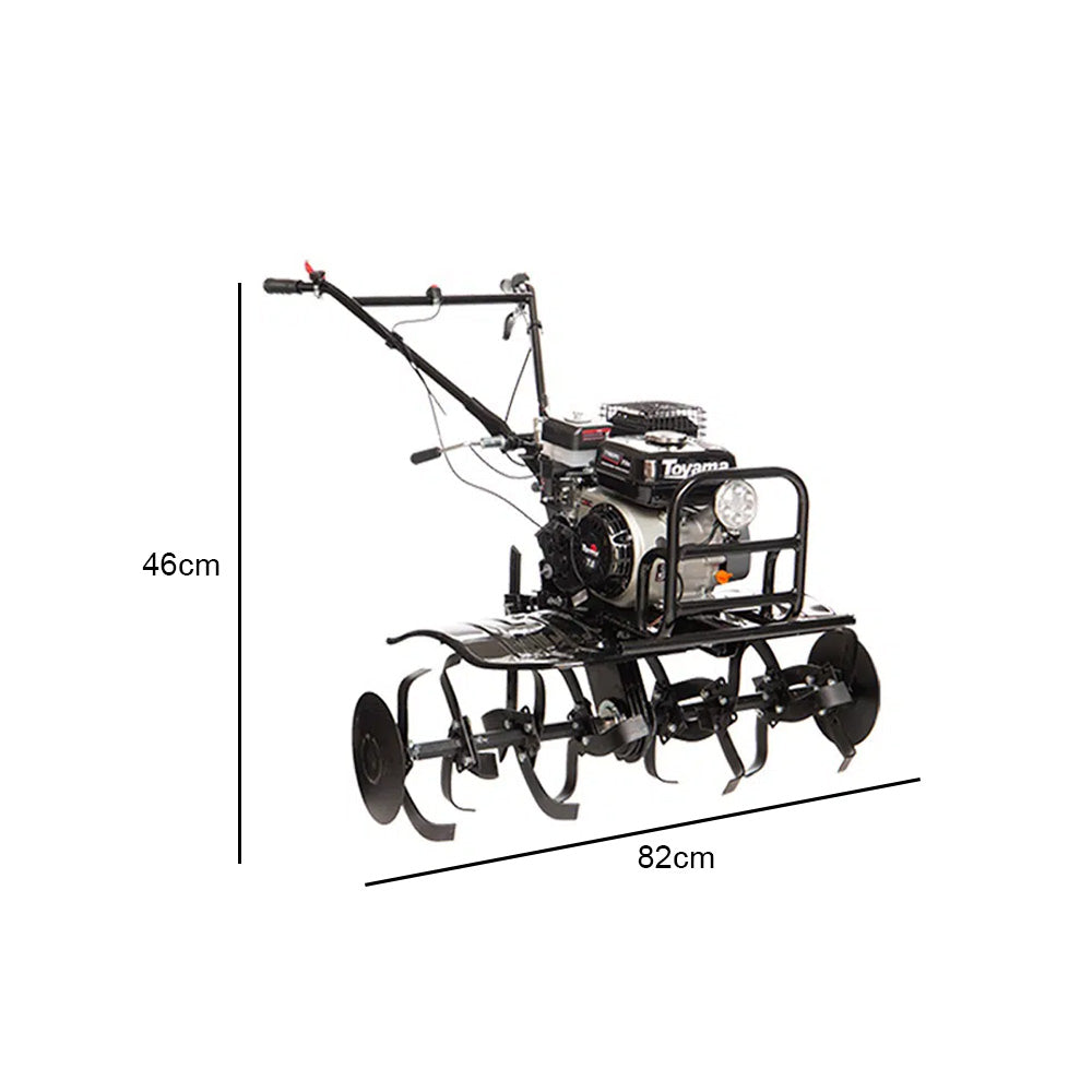 Motocultivador Toyama Gasolina Tt90r-xp-u com Rodas e Enxadas de 90cm 7hp Partida Manual