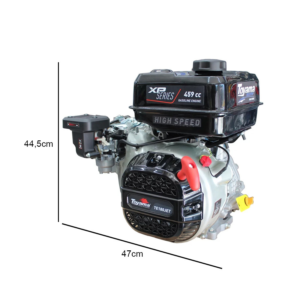 MOTOR A GASOLINA MULTIUSO TOYAMA TE180JET-HS-XP 4T 459CC 18HP PARTIDA MANUAL