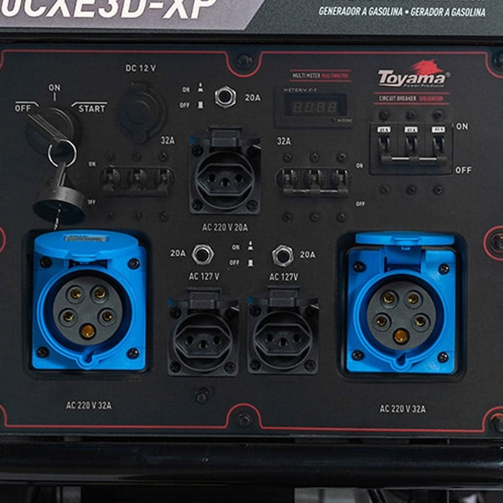 GERADOR DE ENERGIA GASOLINA 17KVA TRIFÁSICO 220V TOYAMA TG15000CXE3D-XP PARTIDA ELÉTRICA