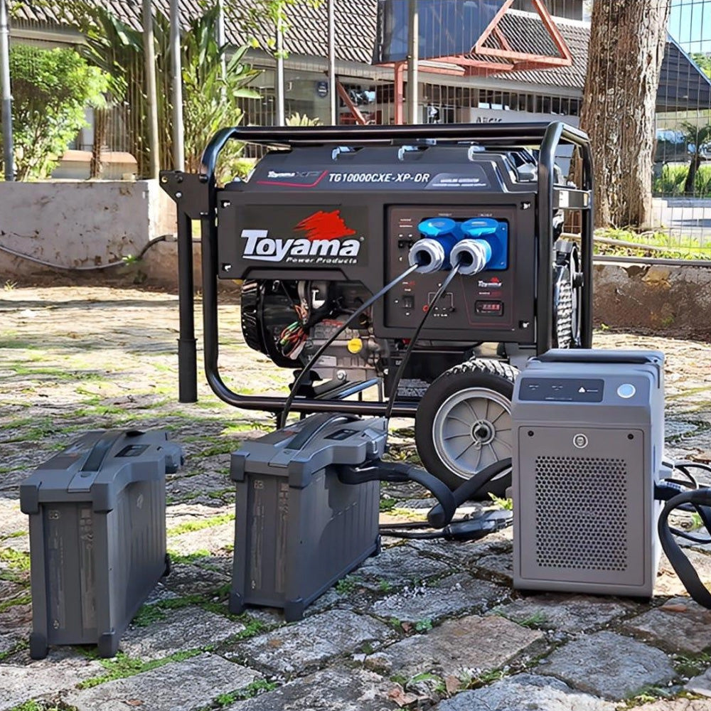 GERADOR DE ENERGIA A GASOLINA MONOFÁSICO 9,0KVA TOYAMA TG10000CXE-XP BIVOLT PARTIDA ELÉTRICA E MANUAL