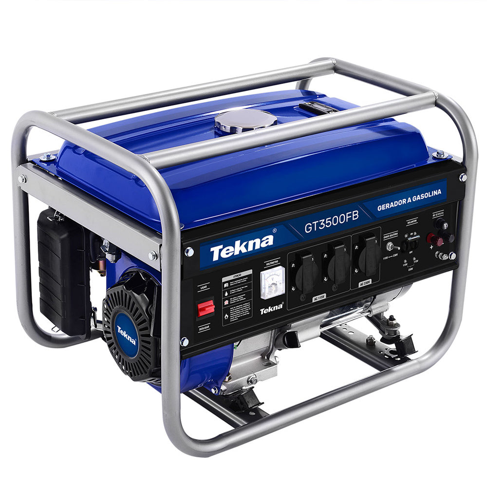 Gerador Portátil Á Gasolina 4t 6,5cv Gt3500fb 3100w Bivolt Tekna