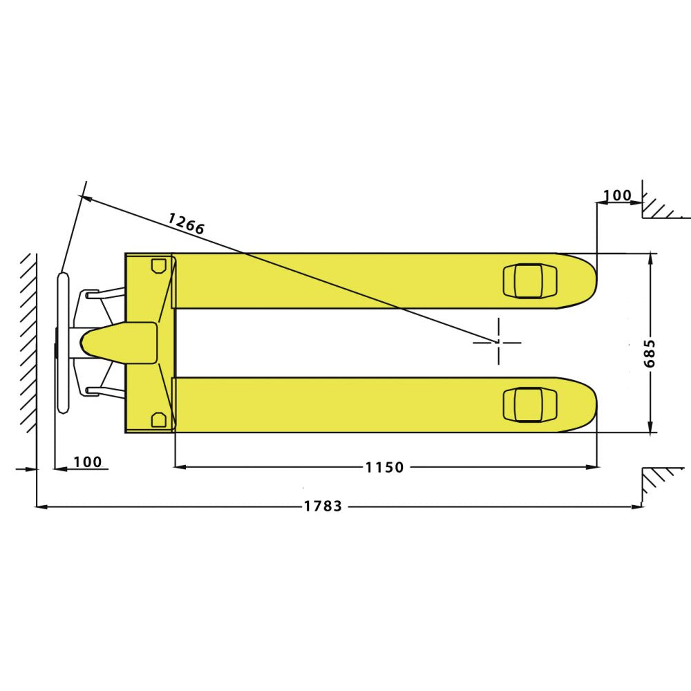 Paleteira Transpallet Manual 3.0 Tonelada Roda Nylon Menegotti