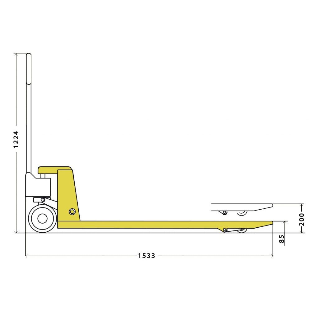 Paleteira Transpallet Manual 3.0 Tonelada Roda Nylon Menegotti