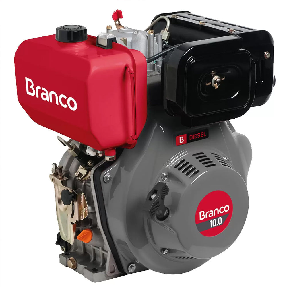 MOTOR À DIESEL 10CV 4 TEMPOS PARTIDA ELÉTRICA BD 10.0 EIXO BRANCO