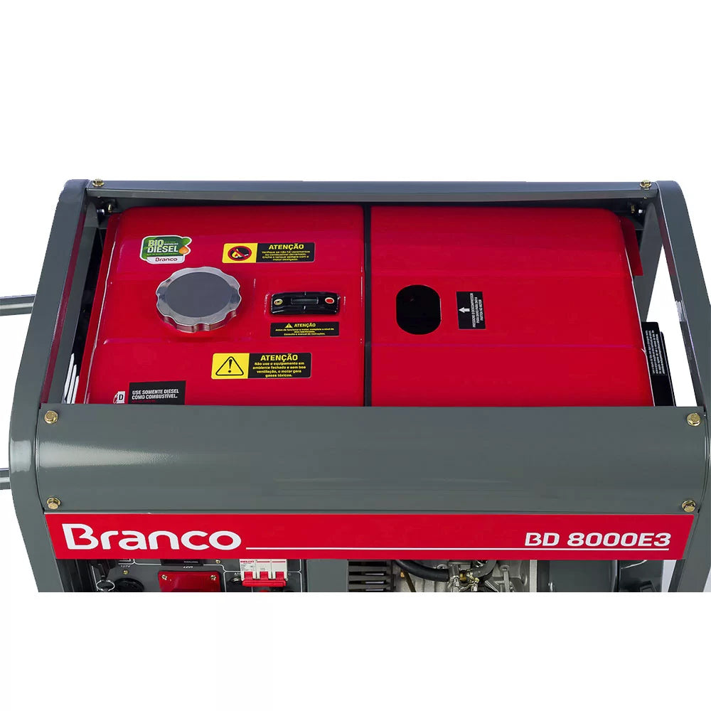 GERADOR DE ENERGIA 8 KVA À DIESEL TRIFÁSICO 220V PARTIDA ELÉTRICA BD-8000E3