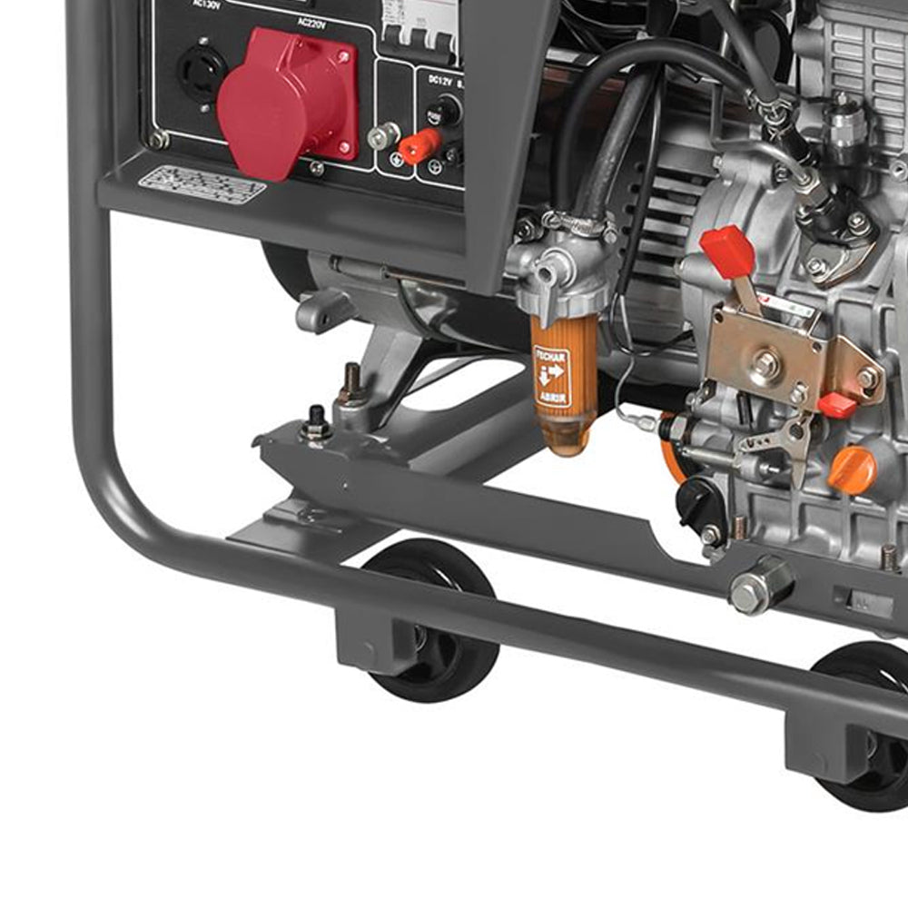 GERADOR DE ENERGIA BD8000E3 A DIESEL 380V 8KVA PARTIDA ELÉTRICA BRANCO MOTORES