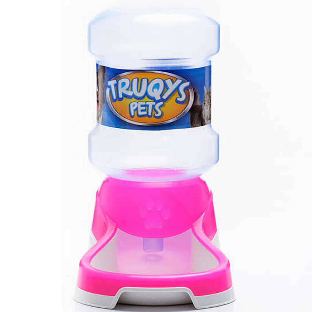 Bebedouro Automático Truqys Pets com Galão Rosa