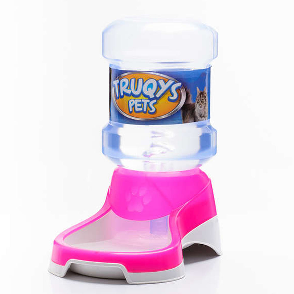 Bebedouro Automático Truqys Pets com Galão Rosa