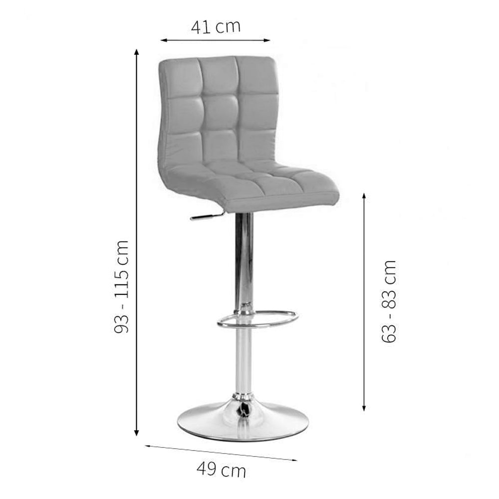 Kit 2 Banquetas Para Cozinha Giratória Alta Gomos PU BS30