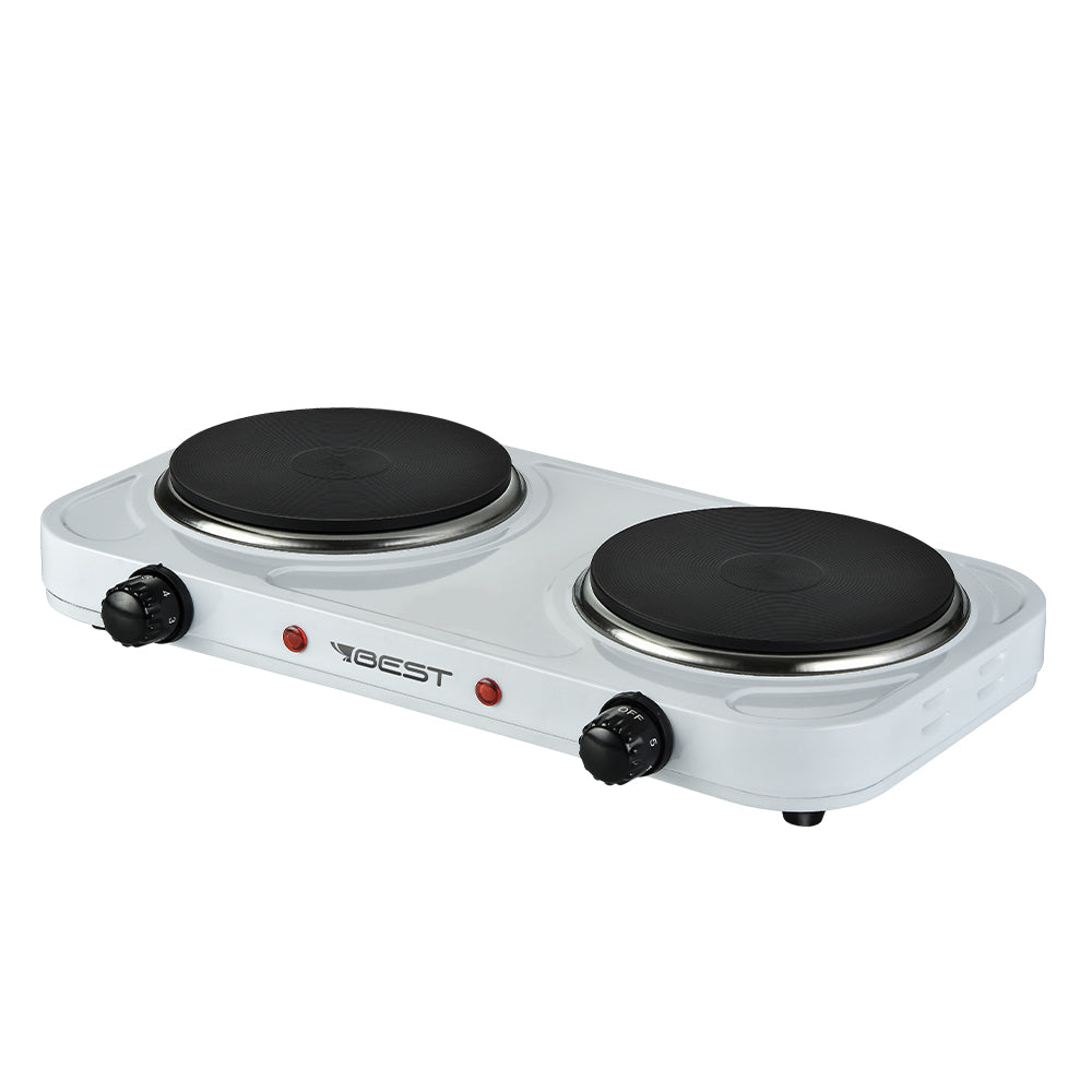 Fogão Portátil de Mesa Eletrico 2 Boca Ad-s201 2000w 220v Branco Best