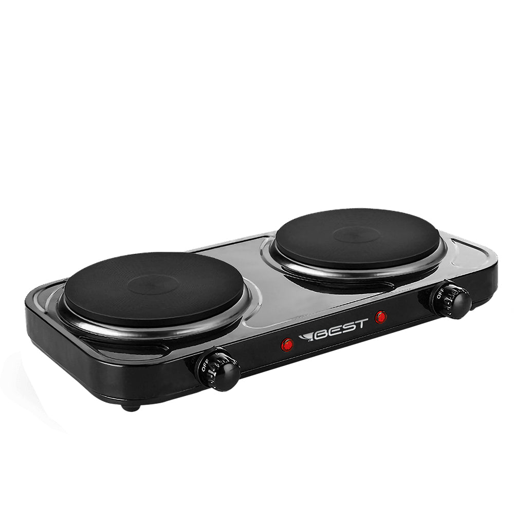 Fogão Portátil de Mesa Eletrico 2 Boca Ad-s201 2000w 220v Preto Best