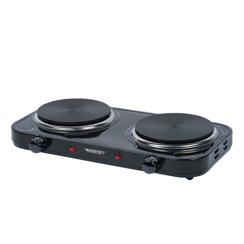 Fogão Portátil de Mesa Eletrico 2 Boca Ad-s201 2000w 220v Preto Best