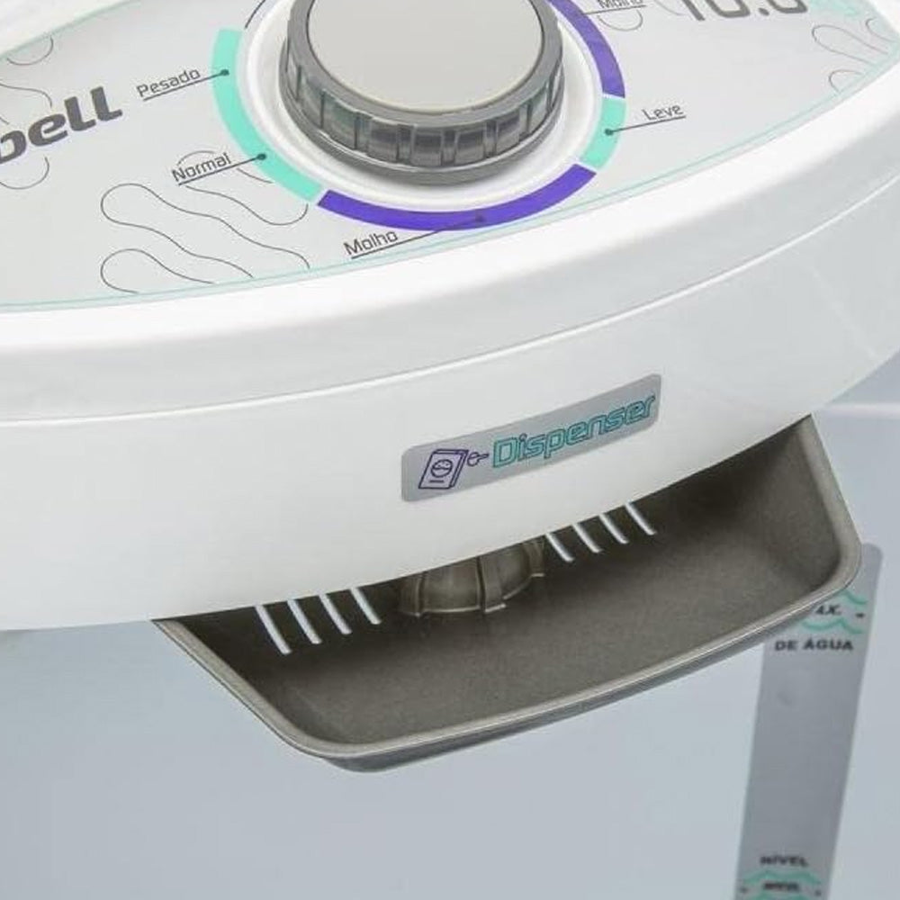 Tanquinho Lavadora 450w Semi Automático 10kg com 5 Programas 110v Libell Branco