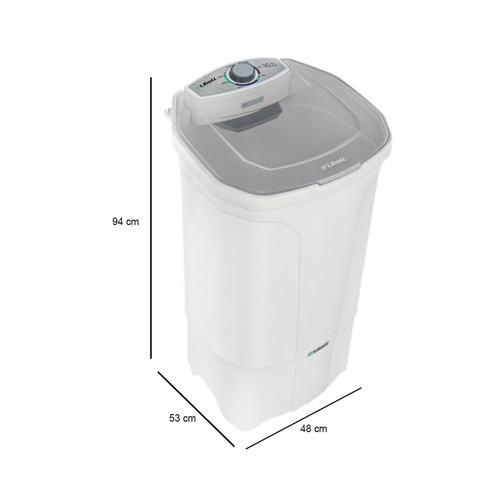Tanquinho Lavadora 450w Semi Automático 10kg com 5 Programas 110v Libell Branco