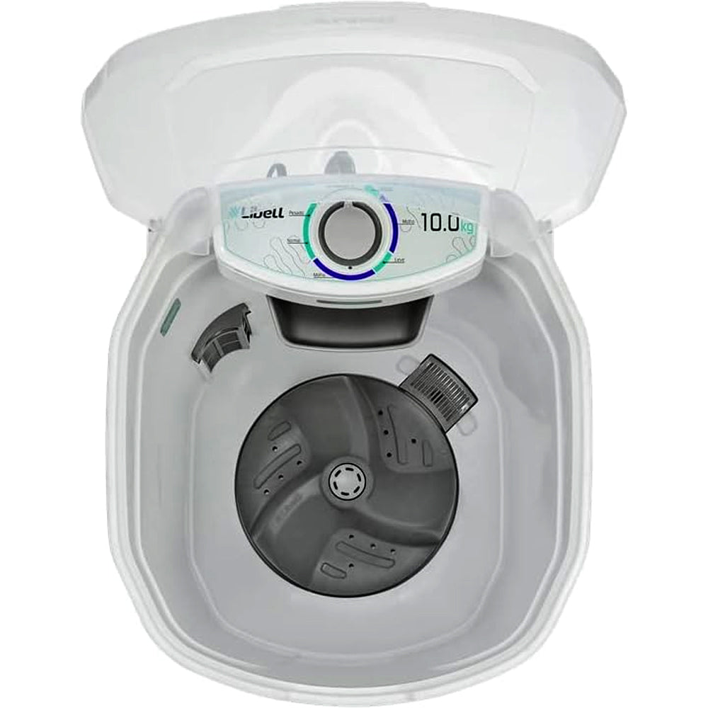 Tanquinho Lavadora 450W Semi Automático 10Kg Com 5 Programas 220V Libell Branco