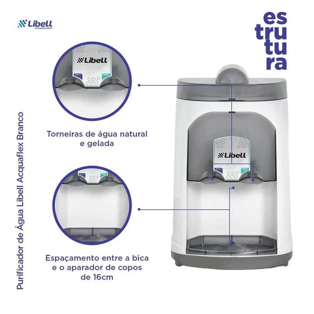 Purificador de Água Refrigerado Acquaflex Branco 220v Libell
