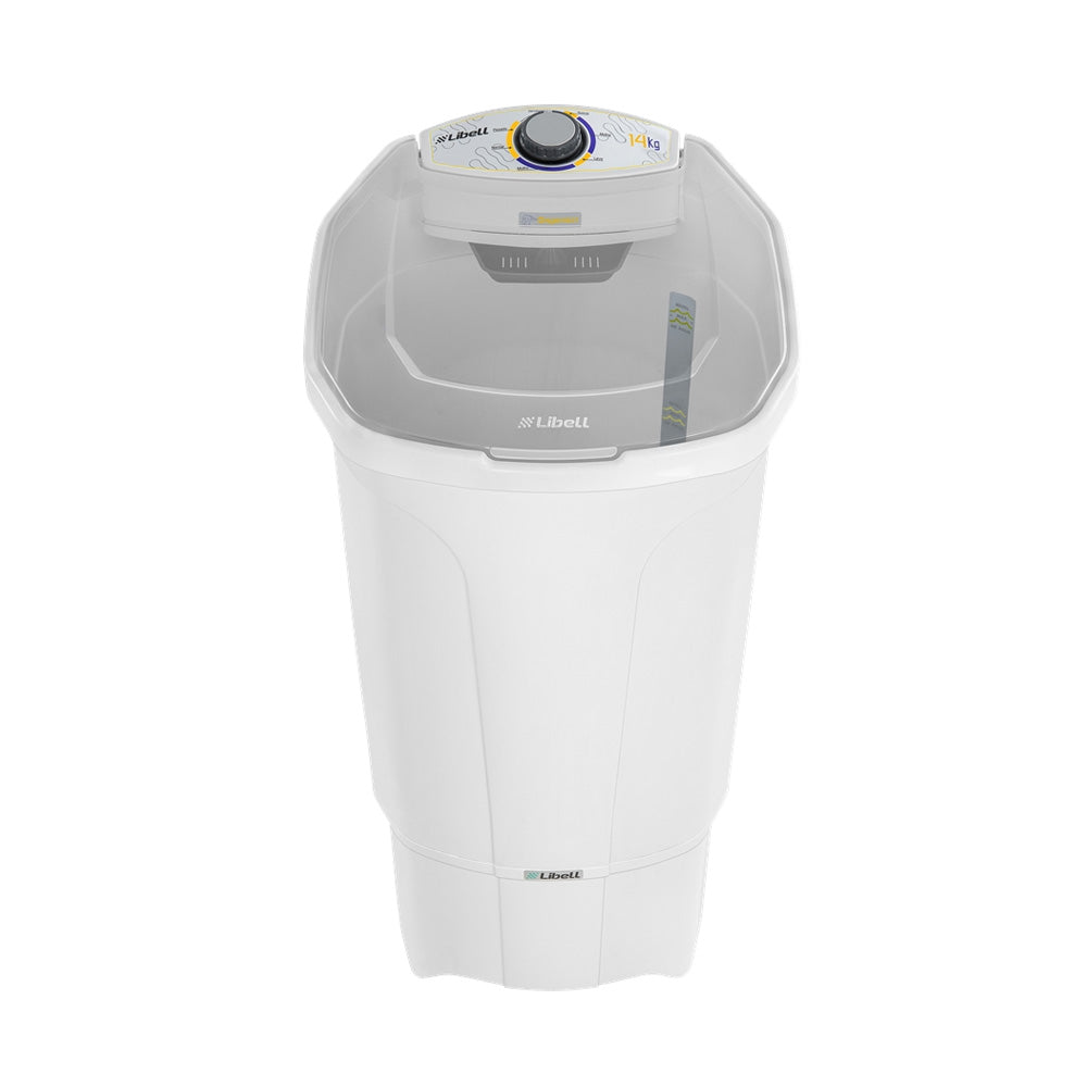 Tanquinho Lavadora 450W Semi Automático 14Kg Com 5 Programas 110V Libell Branco