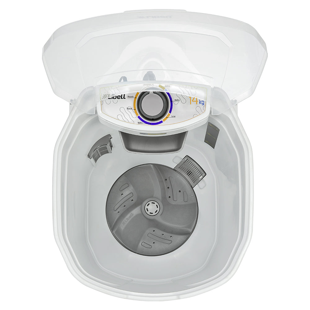 TANQUINHO LAVADORA 450W SEMI AUTOMÁTICO 14KG COM 5 PROGRAMAS 220V LIBELL BRANCO