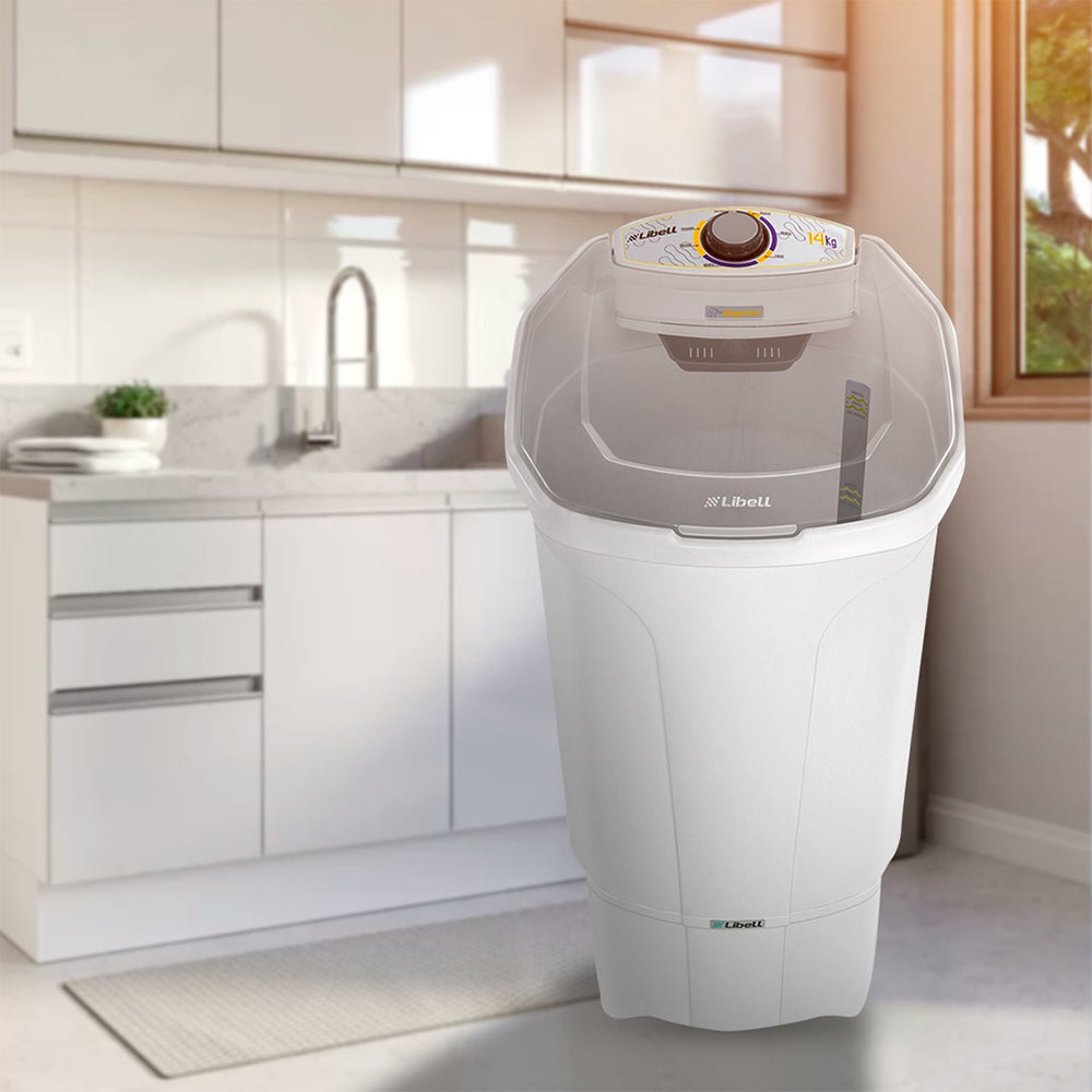 TANQUINHO LAVADORA 450W SEMI AUTOMÁTICO 14KG COM 5 PROGRAMAS 220V LIBELL BRANCO