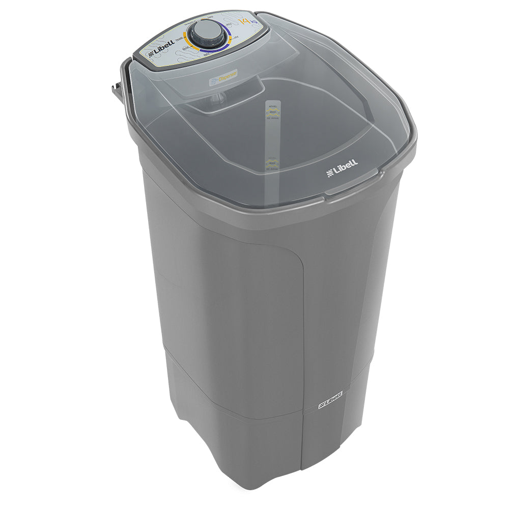 TANQUINHO DE LAVAR ROUPA SEMI AUTOMÁTICO LAVADORA 14KG LIBELL SISTEMA DE TURBILHONAMENTO COR PRATA