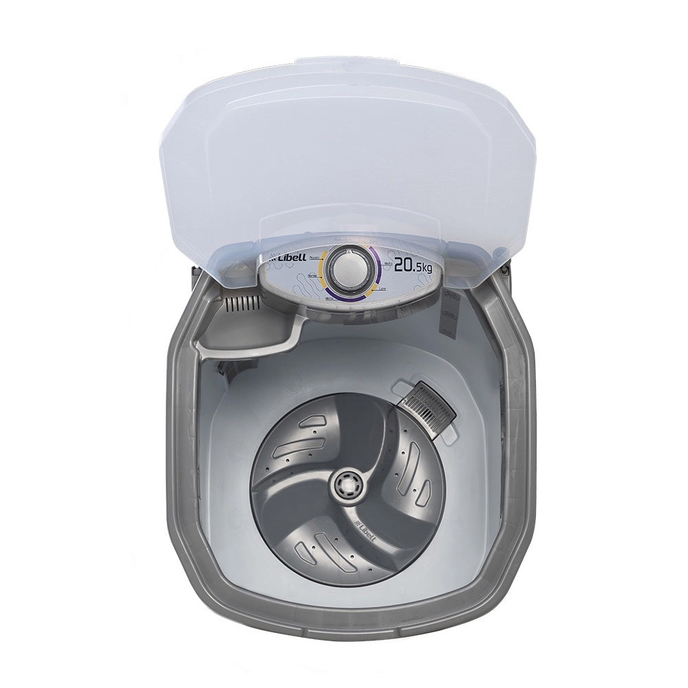 Tanquinho Lavadora 450W Semi Automático 20,5Kg Com 5 Programas 110V Libell Branco