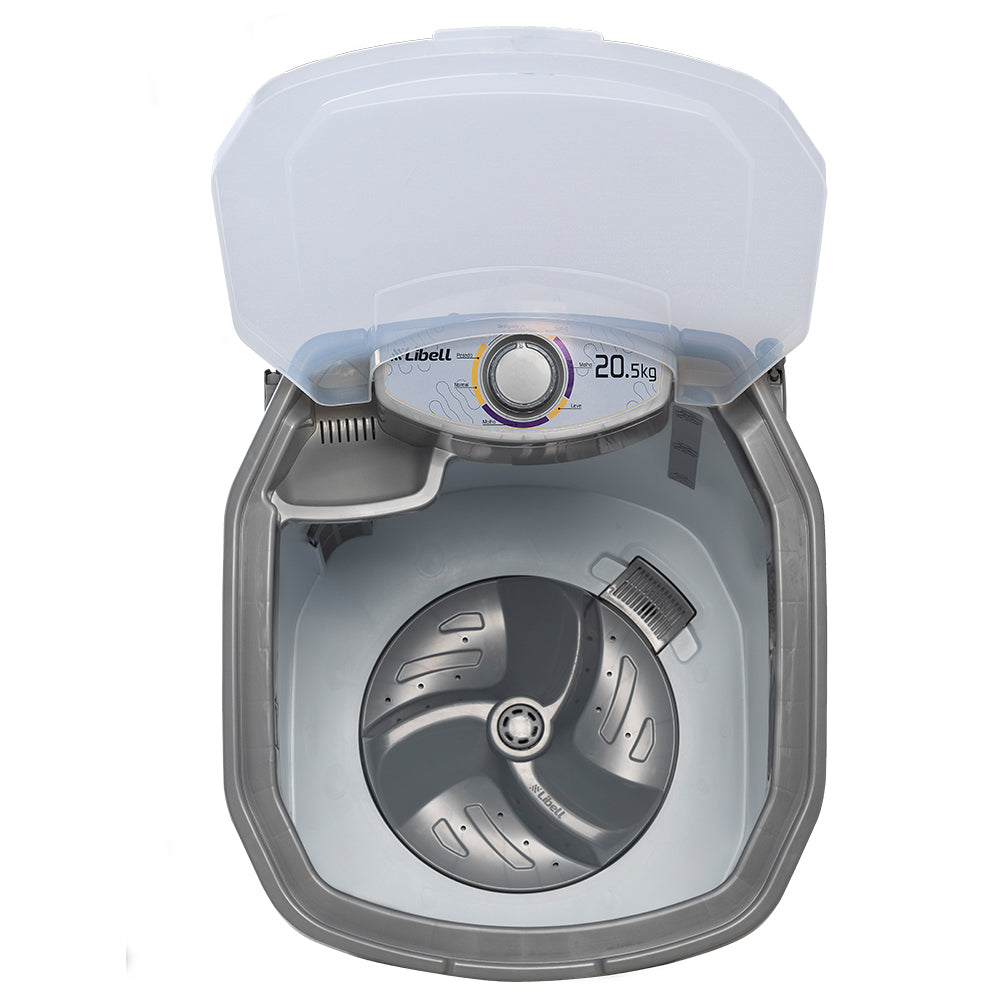 TANQUINHO LAVADORA 450W SEMI AUTOMÁTICO 20,5KG COM 5 PROGRAMAS 220V LIBELL BRANCO