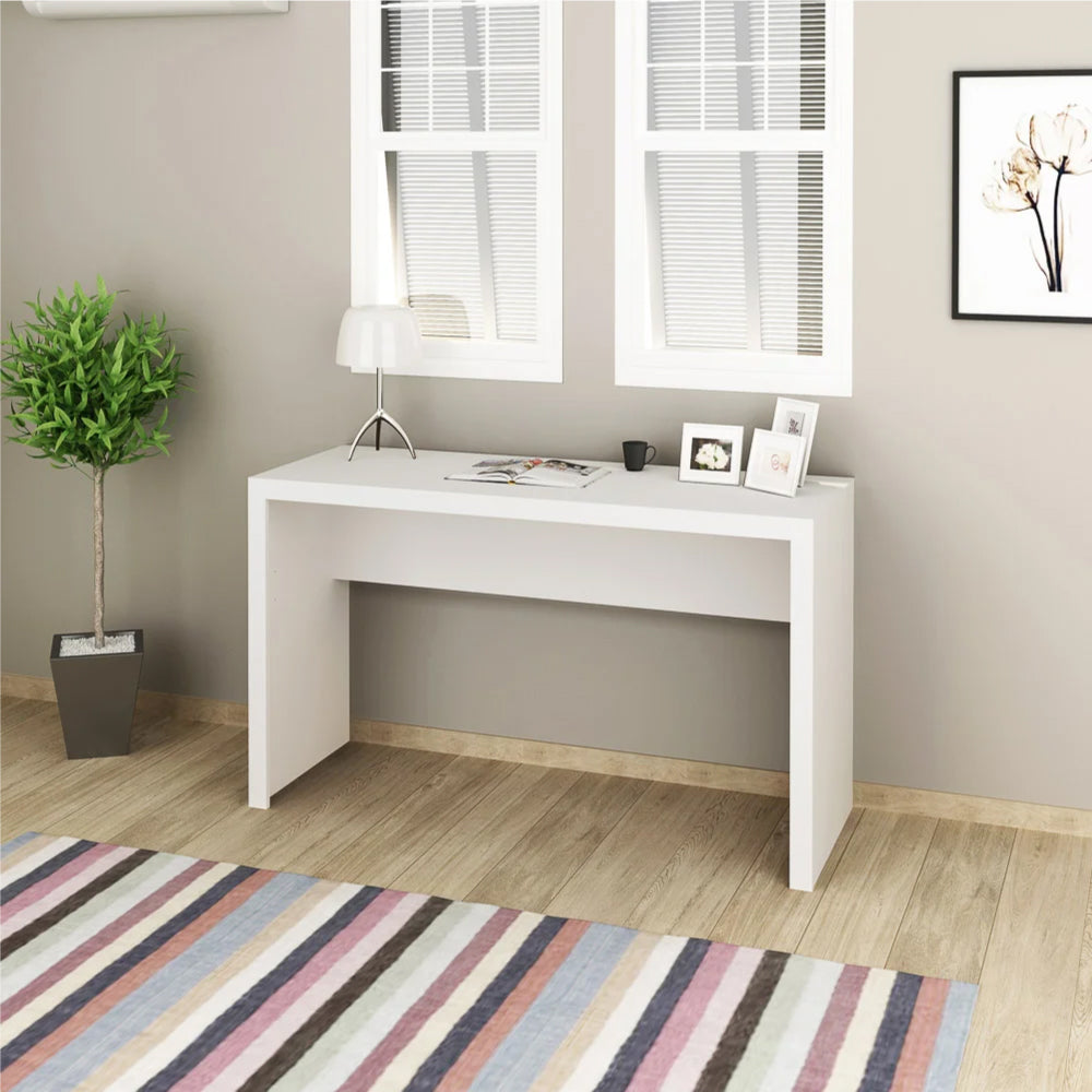 MESA DE ESCRITÓRIO ESCRIVANINHA PARA COMPUTADOR 127CM TECNOMOBILI BRANCA