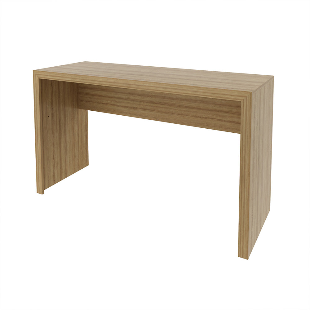 Mesa de Escritório Escrivaninha Para Computador 127cm Tecnomobili Cor Amêndoa