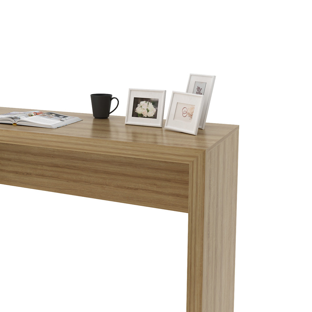 Mesa de Escritório Escrivaninha Para Computador 127cm Tecnomobili Cor Amêndoa