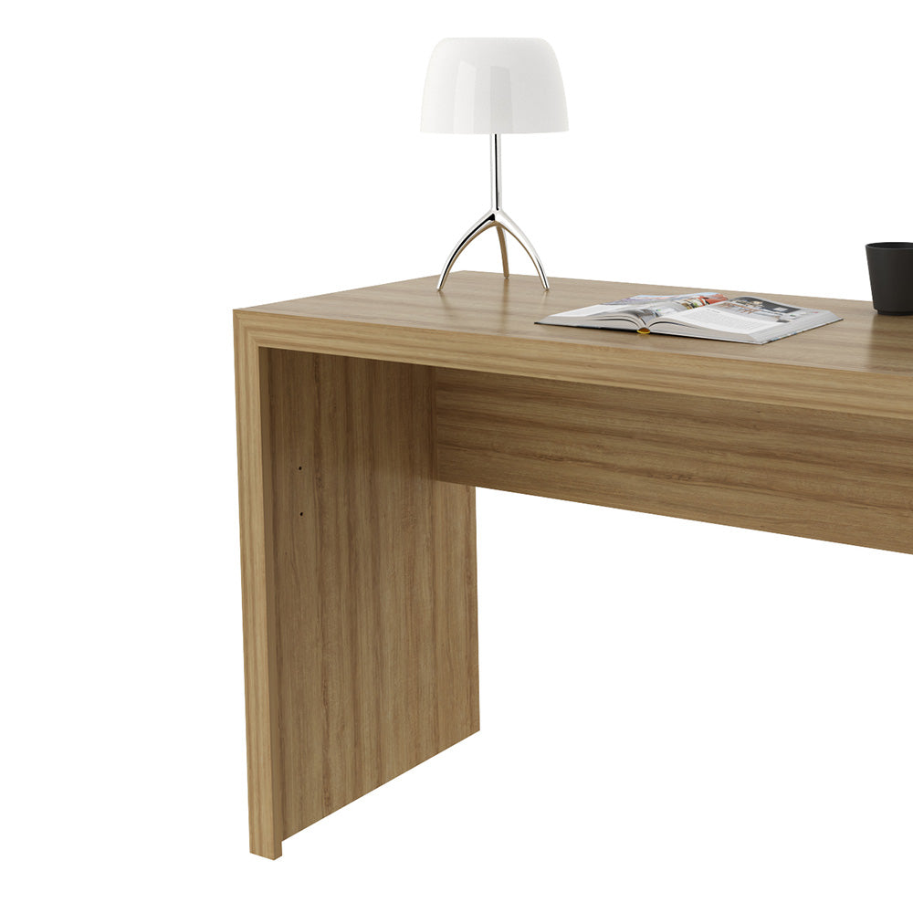 Mesa de Escritório Escrivaninha Para Computador 127cm Tecnomobili Cor Amêndoa